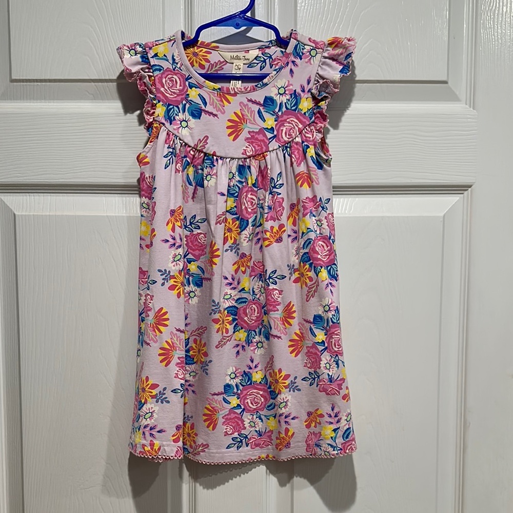 Matilda Jane Floral Kids Dress - Pink and Blue